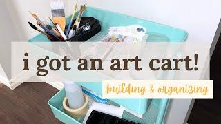 organizing my art cart! (what art supplies i use)