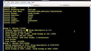 Intro to Linux Week 9: Disk Management Part 8 (fsck and dumpe2fs)