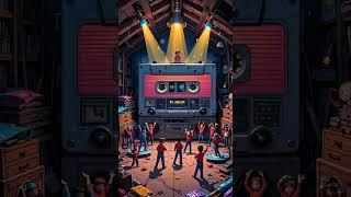 Tiny 80s Party in the Attic! Cassette Decks, Neon Lights & Mini DJ Heroes