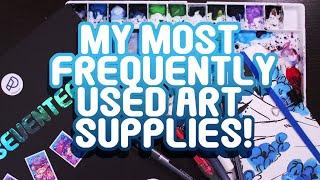 My Most Frequently Used Art Supplies + Procreate Brushes!