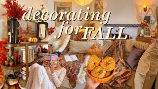 DECORATING FOR FALL unpacking decor, baking & new sofa!