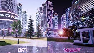 Futuristic Metaverse Big City Unreal Engine Marketplace