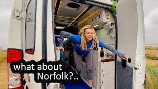 AN UNBELIEVABLE FIRST NIGHT - NORFOLK TRAVEL VLOG (VANLIFE UK)