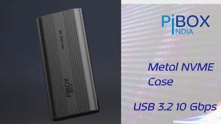 PiBOX India Aluminium M2-342-NE NVMe SSD Enclosure: 10Gbps USB-C, Tool-Free, Multi-Key | RTL9210