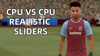 FIFA 21 NEW Realistic Sliders CPU vs CPU