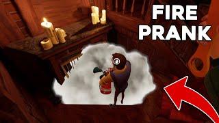 FIRE PRANK on NEIGHBOR | HELLO NEIGHBOR 2 PRANK