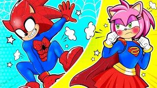 Amy And SONIC Turn Into Spiderman? What Happened? - Sonic Life Story -Sonic The Hedgehog 2 Animation