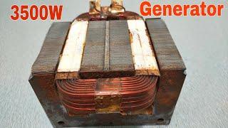 I make 220v Electric generator From a Microwave Transformer