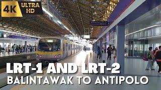 [4K] 2 Train Ride from LRT-1 Balintawak to LRT-2 Antipolo Station