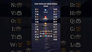 FIND YOUR AND THEIR INITIAL SIGNS  #initials #shorts #love