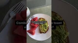  Avocado toast con anguria/ 󠁧󠁢󠁥󠁮󠁧󠁿 Avocado toast with watermelon #shorts