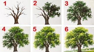 How to Paint a Tree with Acrylic lesson 13