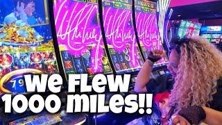We Flew 1000 Miles To Play The WHITNEY HOUSTON Slot Machine!