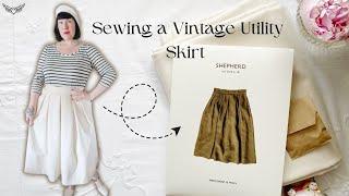 Sewing My Vintage Utility Capsule Wardrobe ~ The Shepherd Skirt by Merchant & Mills