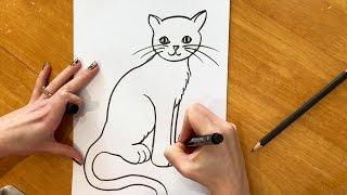 Beginners' Lesson - How To Draw a Cat
