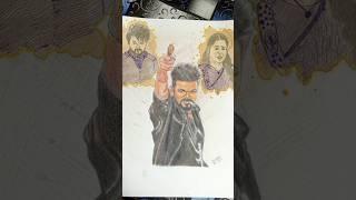 Thalapathy Vijay Art #coffeeart coffee spill Art #drawing #leo  #shortsyoutube #artwork #penart #art