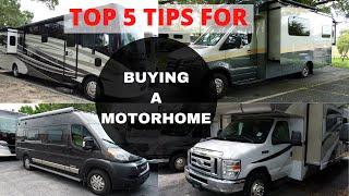 Top 5 Tips For Buying A Motorhome