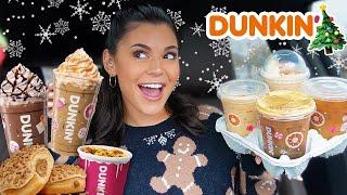 Trying EVERYTHING on Dunkin's New Holiday Menu! ️