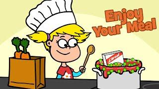   Children's song Enjoy Your Meal - Funny food Song - Hooray Kids Songs & Nurserey Rhymes