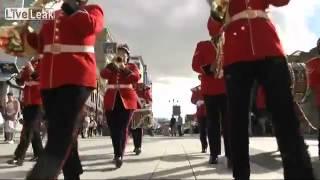 British Army Flash mob In Cardiff