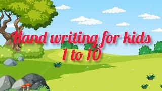 number writing 1to 10/ how to write number/ number writing for children