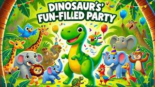 Dino's Fun Party and masti || kids rhyming poem || solowings beauty ||