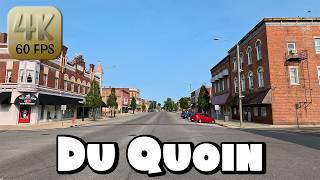 Driving Around Small Town DuQuoin, Illinois in 4k Video