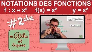 Comprendre les notations sur les fonctions f : x ↦ x² , f(x) = x² , y = x²