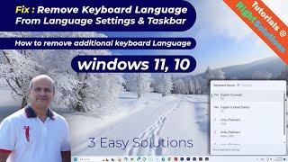 How to remove additional keyboard language windows 11