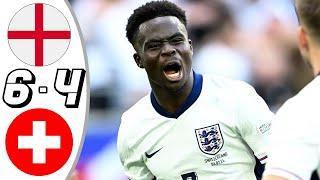 England vs Switzerland 1-1 Pen 5-3- All Goals & Highlights - Euro 2024 Saka Goal