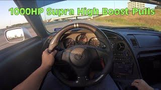 Taking My 1000+HP Supra Out For HIGH Boost Pulls. Recording Peoples Reaction. MKIV Supra POV Driving