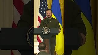 Zelenskyy and Biden prompt laughter at news conference