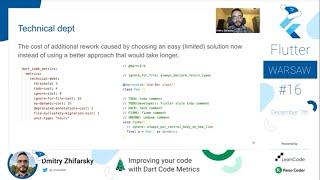 Dmitry Zhifarsky – Improving Your Code With Dart Code Metrics – Flutter Warsaw #16