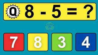 20 One Digit Subtraction Quiz | Math Quiz for Kids