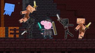 Minecraft Speedrunner Peppa Vs Hunters Mobs Animation