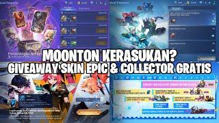 SKIN EPIC GRATIS LAGI + SKIN COLLECTOR GRATIS CUMA MODAL LOGIN SAJAH! MOONTON KERASUKAN APA NIH?