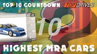 Top 10 Highest MRA Cars in Top Drives