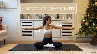 10MIN daily toned arm pilates workout / toned & slim arms to x-mas songs / no equipment | LIDIAVMERA