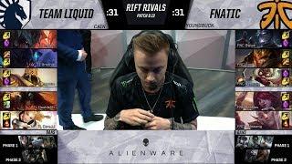 TL vs FNC - 2019 Rift Rivals - Team Liquid vs Fnatic