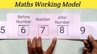 Maths Working Model on Before & After Numbers | Maths Working Project | Maths Working Activity