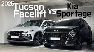 2025 Hyundai Tucson Facelift vs. 2024 Kia Sportage Side-by-Side-Vergleich