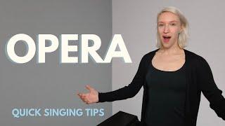 Quick Singing Tips | Opera. How to sing with a more classical sound.