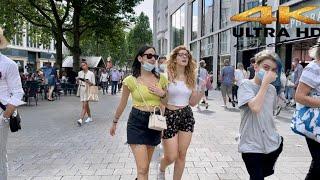 [4K HDR] Summer walking at St. Pauli Busy Street tour. Hamburg city Germany  2021