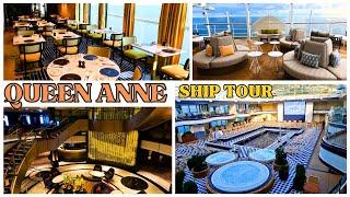 QUEEN ANNE elaborate  ship tour  CUNARD CRUISE