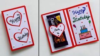 DIY Greeting Cards for Happy Birthday/Chocolate card for birthday/How to make card for best friend