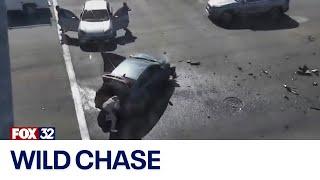 Across America: Wild heist, chase and crash