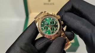 Rolex Daytona Yellow Gold Green Dial "John Mayer" 116508 Stock ID 370-TS