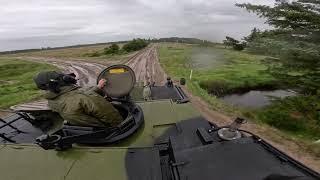 Taking a ride on an M113G4 of the Royal Danish Army