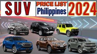 SUV Price List in Philippines 2024