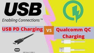 Comparison Between PD Charging(USB Power Delivery) and Qualcomm QC Charging. PD Vs QC  Explained.